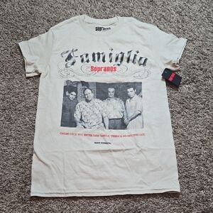 The Sopranos HBO Original Famiglia Small Graphic Tee Shirt Top Tony Soprano